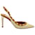 Zapatos de tacón destalonados con adornos de cuero Rockstud de Valentino Garavani en rafia beige  ref.909140