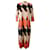 Diane Von Furstenberg Robe longue en soie DvF Saihana au design ondulé Multicolore  ref.909314