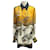 Hermès Hermes MARINE ET CAVALERIE Sea and Cavalry Shirt Preto Branco Amarelo Seda  ref.910832