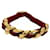 Chanel CC Coco Mark Kettenarmband Rot Lammfell  ref.910924