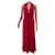 Fendi Sleeveless Dress Rayon Red Silk Viscose  ref.910929