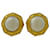 *Pendientes de diseño de perlas de Chanel Gold hardware Chapado en oro  ref.911032
