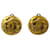 *Boucles d'oreilles Chanel Gold Coco Mark Matelasse Plaqué or Bijouterie dorée  ref.911041