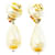 *Orecchini di perle a goccia Chanel Cocomark Bianco Gold hardware Placcato in oro  ref.911054