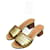 BOTTEGA VENETA  Sandals T.EU 35.5 Leather Golden  ref.911118