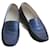 Tod's blue leather loafers Dark blue  ref.912292
