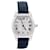 Montre Cartier, "Tortue Chinoise", platine, or blanc, cuir.  ref.912362