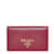 Prada Saffiano Leather Bifold Card Holder Pink Pony-style calfskin  ref.913345