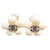 *Orecchini Chanel Coco Mark Flower Bianco Metallo Plastica  ref.913390