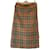 Burberry "VINTAGE" Check Tartan Kilt Skirt 1980 Black White Red Beige Wool  ref.914484