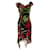 a/H 2002 Asymmetric silk dress Christian Dior by John Galliano Black Red Multiple colors Green  ref.914500