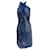 Sarongue vintage Christian Dior / Terno de saia / roupão / sarong com padrão "trompe l'oeil" Galliano Azul Azul marinho Poliamida  ref.914504