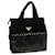 PRADA Hand Bag Suede Black Auth yk6737b  ref.914516