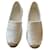 Christian Dior Espadrilles werden blanchiert Weiß Leinwand  ref.915537