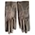 Hermès Gloves Taupe Leather  ref.915585