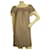 3.1 Phillip Lim Taupe Color Golden Shine Mini Length Cocktail Silk Dress size M  ref.915866