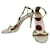 High heeled Burberry sandals White Red Leather  ref.915993