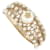 NEW CHRISTIAN DIOR PEARL RING 52 M METAL GOLD NEW PEARLS GOLD STEEL RING Golden  ref.916025