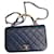 Chanel Handtaschen Marineblau Leder  ref.916855