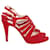 Prada Strappy Sandals in Red Suede   ref.917557