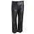 Sandro Paris Pantalone Gamba Dritta in Pelle di Agnello Nera