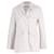 Marni Chaqueta con bolsillo con solapa y cuello extendido en mezcla de poliéster y lana color hueso Blanco Crudo  ref.917569