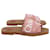 Chloé Chloe Logo Straps Woody Flats in Pink Canvas  Cloth  ref.917596