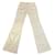 Versace Pants, leggings Cream Cotton Elastane  ref.917644