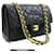 Chanel Classic gefütterte Klappe 10"Chain Shoulder Bag Black Lambskin Schwarz Leder  ref.917728