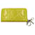 Portefeuille Christian Dior Lady Dior en cuir verni jaune Cuir vernis  ref.917826