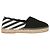 Off White Off-White Striped Flat Espadrilles