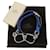 Hermès Bracciale Hérmes Etrier Tour in pelle azzurra Blu chiaro  ref.918507