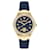 Reloj Versus Versace Vittoria de piel con cristales Dorado Metálico Cuero  ref.918711