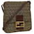 FENDI Zucchino Canvas Shoulder Bag Brown 2228-8BT075-TN9069 Auth rd5064  ref.920019