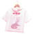 HERMÈS: "JUNGLE LOVE " T-shirt court à capuche  T. 40 Coton Rose  ref.941143