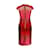 Autre Marque 6267 Kleid aus Degrade-Douchesse-Seide Rot  ref.919868