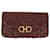 Salvatore Ferragamo Quilted Gancini Wallet-On-Chain Bag in Burgundy Leather Dark red  ref.920489