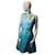 Robe fleurie Pinko Polyester Acrylique Turquoise  ref.920505