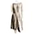 Escada Silver grey silk blend dress Silvery Wool  ref.920551