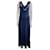 Ralph Lauren Maxi abito marittimo in blu navy e bianco Cotone Elastan Modale  ref.920554