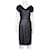 Diane Von Furstenberg DvF Ellen Marie vintage robe à paillettes avec ceinture Laine Viscose Noir Argenté  ref.920632