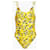 Diane Von Furstenberg Trajes de baño Negro Amarillo Verde claro Nylon  ref.920636