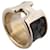 Hermès HERMES OLYMPE GM H RING500059FC89XS-T53 IN METAL AND LEATHER MADAME NOIR RING Black  ref.920796