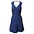 Herve Leger Flared Hem Bandage Dress in Blue Rayon Cellulose fibre  ref.922171