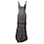 Herve Leger Filipa Chevron estampado vendaje vestido de noche en poliéster estampado negro  ref.922196