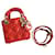 Christian Dior Lady Dior Micro Bag GHW Orange Leather  ref.922244