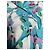 Autre Marque Dixie Blumenmuster Taillierte Jacke Weiß Rosa Blau Pink Grün - Ansicht 7