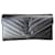 Wunderschönes und raffiniertes Portemonnaie von Yves Saint Laurent aus strukturiertem Leder Schwarz  ref.922366