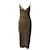 Autre Marque David Koma Vestido Midi Translúcido com Lantejoulas em Triacetato Nude Carne Sintético  ref.924189