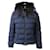 Prada Padded Jacket with Fur Collar in Navy Blue Polyester  ref.924216